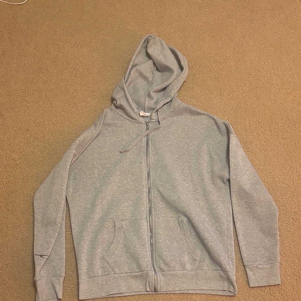 Light Gray zip up Hoodie